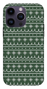 Green Snowflake Pattern - Phone Case