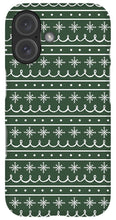 Load image into Gallery viewer, Green Snowflake Pattern - Phone Case