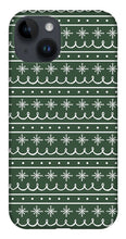Load image into Gallery viewer, Green Snowflake Pattern - Phone Case