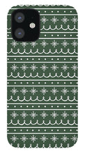 Load image into Gallery viewer, Green Snowflake Pattern - Phone Case