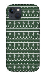Green Snowflake Pattern - Phone Case