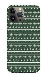 Green Snowflake Pattern - Phone Case