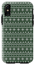 Load image into Gallery viewer, Green Snowflake Pattern - Phone Case