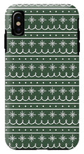 Load image into Gallery viewer, Green Snowflake Pattern - Phone Case