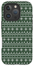 Load image into Gallery viewer, Green Snowflake Pattern - Phone Case