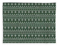 Load image into Gallery viewer, Green Snowflake Pattern - Blanket