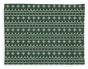Green Snowflake Pattern - Blanket
