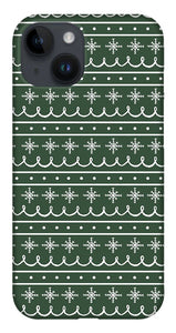 Green Snowflake Pattern - Phone Case