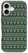 Load image into Gallery viewer, Green Snowflake Pattern - Phone Case