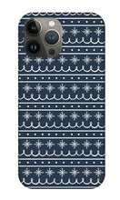 Load image into Gallery viewer, Blue Snowflake Pattern - Phone Case