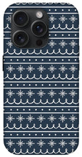 Load image into Gallery viewer, Blue Snowflake Pattern - Phone Case