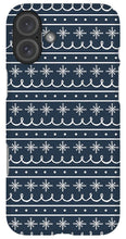 Load image into Gallery viewer, Blue Snowflake Pattern - Phone Case