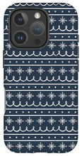 Load image into Gallery viewer, Blue Snowflake Pattern - Phone Case