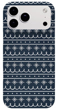 Load image into Gallery viewer, Blue Snowflake Pattern - Phone Case