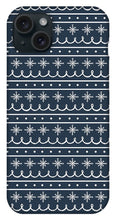 Load image into Gallery viewer, Blue Snowflake Pattern - Phone Case