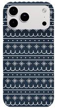 Load image into Gallery viewer, Blue Snowflake Pattern - Phone Case