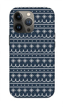 Load image into Gallery viewer, Blue Snowflake Pattern - Phone Case