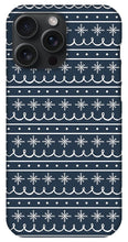 Load image into Gallery viewer, Blue Snowflake Pattern - Phone Case