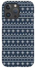 Load image into Gallery viewer, Blue Snowflake Pattern - Phone Case