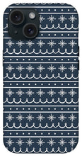 Load image into Gallery viewer, Blue Snowflake Pattern - Phone Case