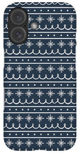 Load image into Gallery viewer, Blue Snowflake Pattern - Phone Case