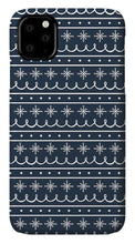 Load image into Gallery viewer, Blue Snowflake Pattern - Phone Case