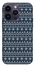 Load image into Gallery viewer, Blue Snowflake Pattern - Phone Case
