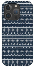 Load image into Gallery viewer, Blue Snowflake Pattern - Phone Case
