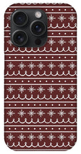 Load image into Gallery viewer, Red Snowflake Pattern - Phone Case