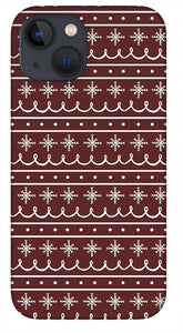 Red Snowflake Pattern - Phone Case