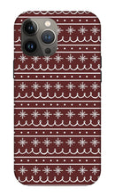 Load image into Gallery viewer, Red Snowflake Pattern - Phone Case