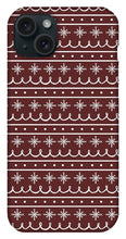 Load image into Gallery viewer, Red Snowflake Pattern - Phone Case
