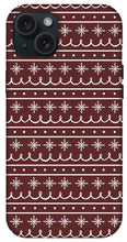 Load image into Gallery viewer, Red Snowflake Pattern - Phone Case