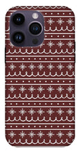 Load image into Gallery viewer, Red Snowflake Pattern - Phone Case