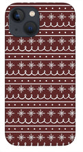 Load image into Gallery viewer, Red Snowflake Pattern - Phone Case