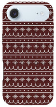 Load image into Gallery viewer, Red Snowflake Pattern - Phone Case