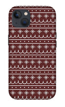 Load image into Gallery viewer, Red Snowflake Pattern - Phone Case