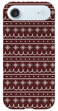 Load image into Gallery viewer, Red Snowflake Pattern - Phone Case