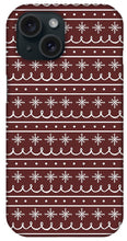 Load image into Gallery viewer, Red Snowflake Pattern - Phone Case