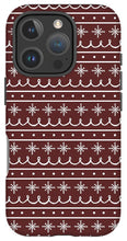 Load image into Gallery viewer, Red Snowflake Pattern - Phone Case