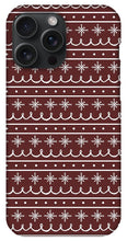 Load image into Gallery viewer, Red Snowflake Pattern - Phone Case