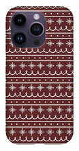 Load image into Gallery viewer, Red Snowflake Pattern - Phone Case