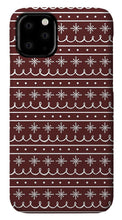 Load image into Gallery viewer, Red Snowflake Pattern - Phone Case