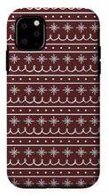 Load image into Gallery viewer, Red Snowflake Pattern - Phone Case