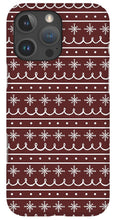 Load image into Gallery viewer, Red Snowflake Pattern - Phone Case