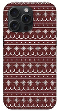 Load image into Gallery viewer, Red Snowflake Pattern - Phone Case