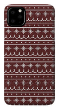 Load image into Gallery viewer, Red Snowflake Pattern - Phone Case