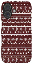 Load image into Gallery viewer, Red Snowflake Pattern - Phone Case