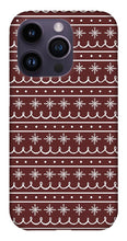 Load image into Gallery viewer, Red Snowflake Pattern - Phone Case