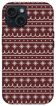 Load image into Gallery viewer, Red Snowflake Pattern - Phone Case